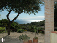 Apartments Le Querce on the island of Elba: private outside area, large garden, sea view
